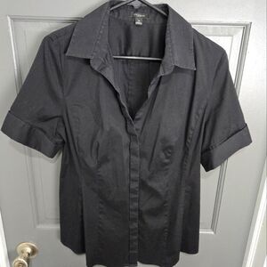 Ann Taylor black short sleeve top